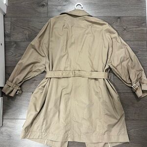 NEW BEIGE TRENCH COAT with TURTLESHELL ACCENTS